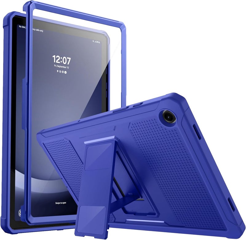 MoKo Case Fit Galaxy Tab A11+ Plus/A9+ 11-Inch 2025/2023, Shockproof Full Body Rugged Stand Back Cover with Built-in Screen Protector for Galaxy Tab A11+/A9 Plus Tablet, Sapphire Blue - Image 1